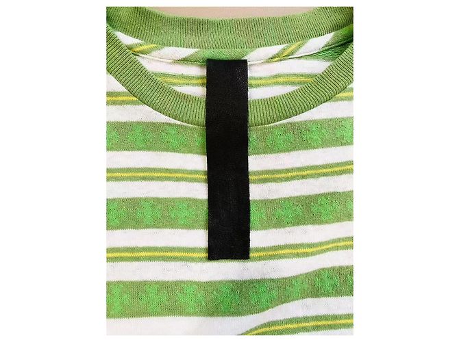 Top Chrome Hearts Rayado de Algodón Verde - Ansicht 2