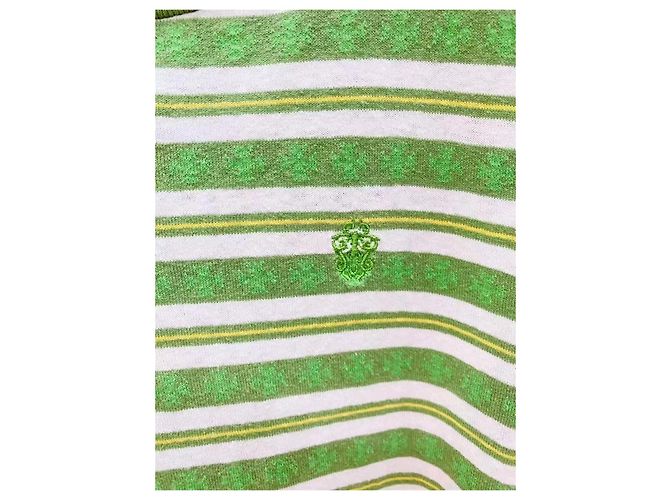 Top Chrome Hearts Rayado de Algodón Verde - Ansicht 3