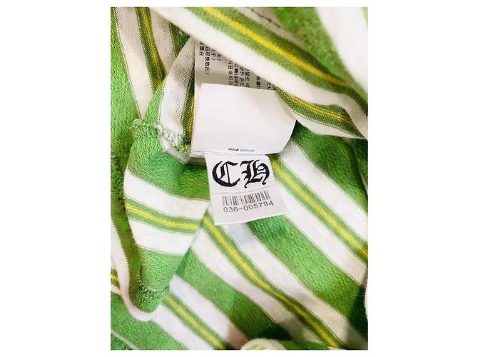 Top Chrome Hearts Rayado de Algodón Verde - Ansicht 4