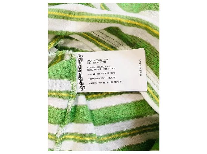 Top Chrome Hearts Rayado de Algodón Verde - Ansicht 6