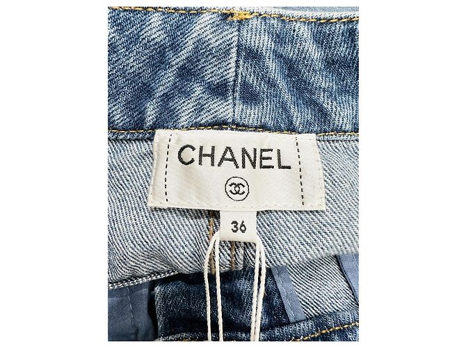 Shorts Chanel de Denim Azul - vista 2