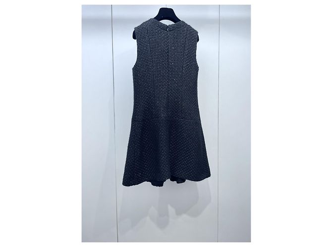 Vestido Chaleco Chanel de Tweed Negro - vista 9