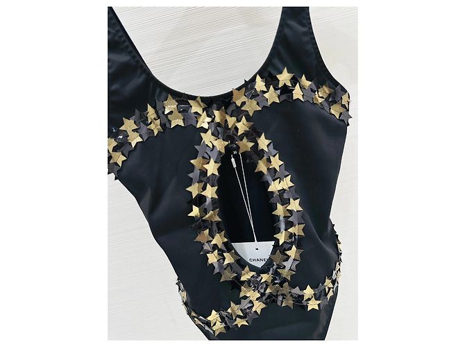 Chanel Einteiler Badeanzug mit Cut-out und Stern - Ansicht 4