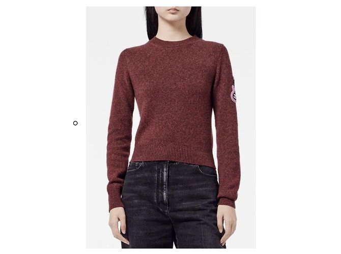 Jersey Chanel de lana color borgoña con motivo de guitarra - vista 9