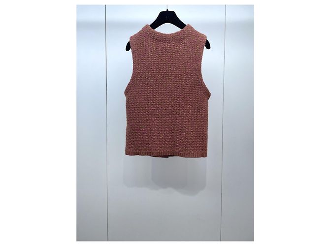 Chanel Weste aus Wolle Orange Mix - Ansicht 2