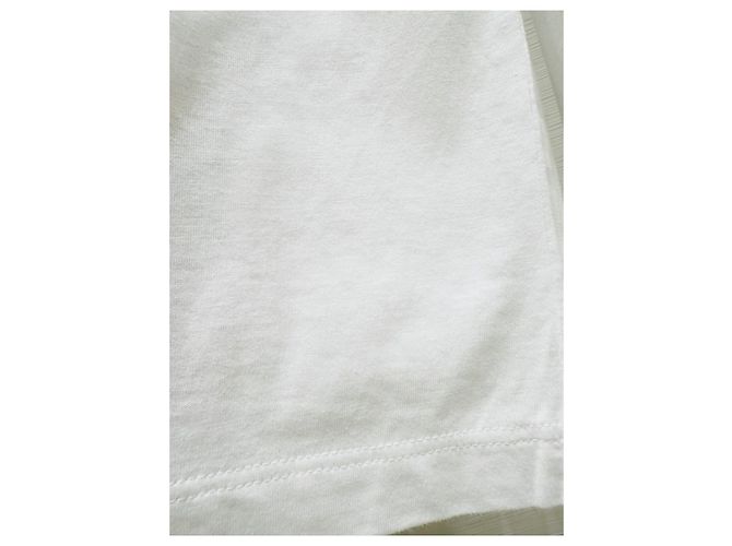 Top Miu Miu in Cotone Bianco con Logo Ricamato - vista 5