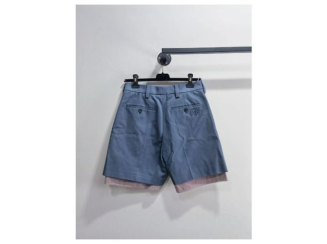 Pantaloncini Miu Miu in cotone patchwork a scacchi - vista 2