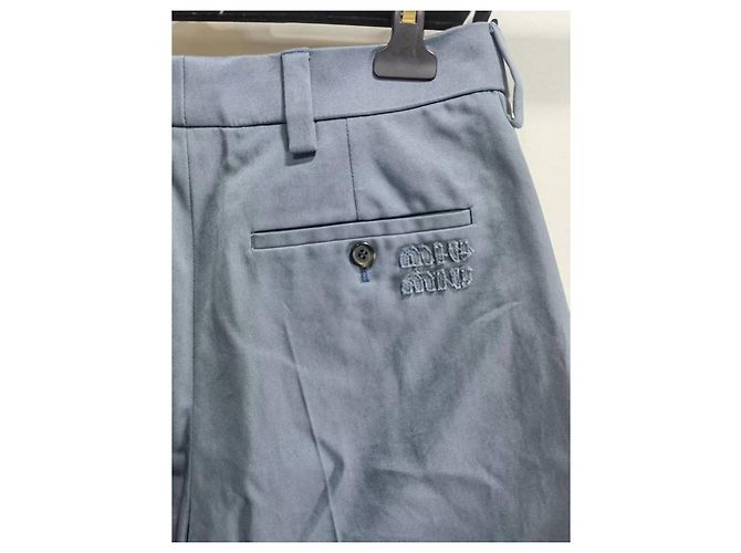 Pantaloncini Miu Miu in cotone patchwork a scacchi - vista 4