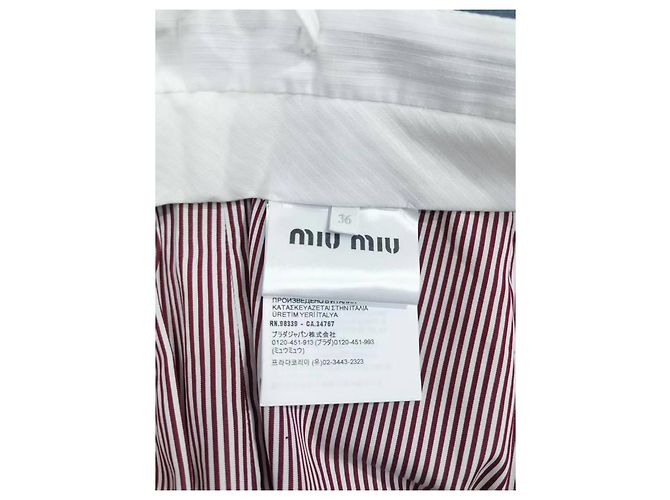 Pantaloncini Miu Miu in cotone patchwork a scacchi - vista 5