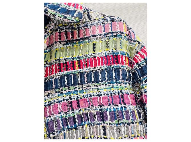 Giacca Chanel in tweed multicolore - vista 2