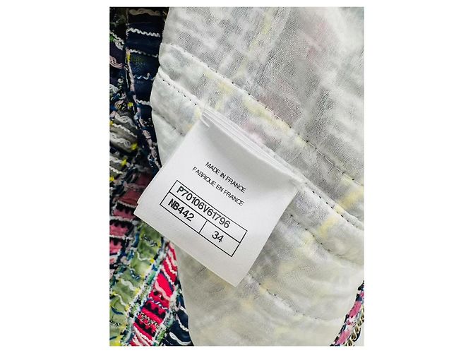 Giacca Chanel in tweed multicolore - vista 8