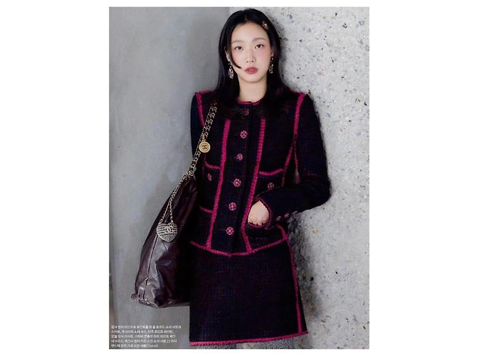 Chanel Wool Jacket Black and Pink - view 9