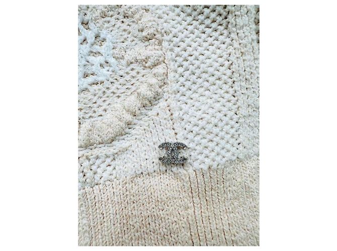 Chanel Camellia Strickpullover beige Baumwolle - Ansicht 4