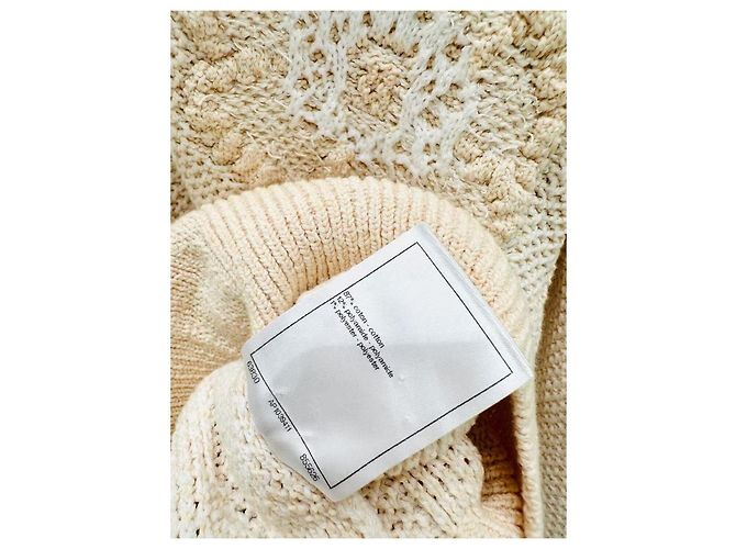 Chanel Camellia Strickpullover beige Baumwolle - Ansicht 6