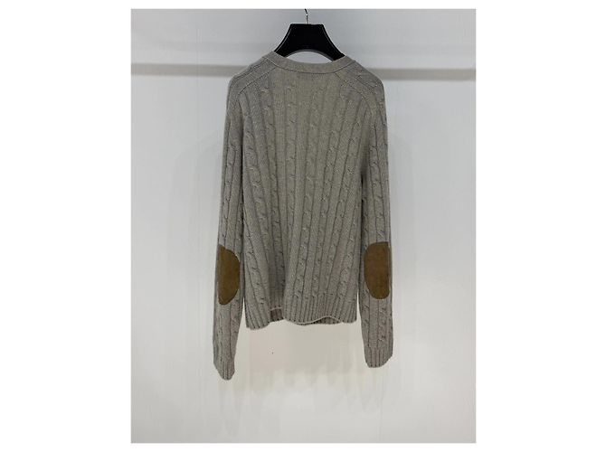 Céline Triomphe Zopfstrick Pullover aus Kaschmir Grau - Ansicht 7