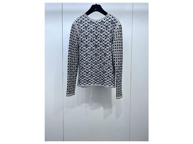 Chanel Castle Montex Stickerei Wolle Strickwaren mit Pailletten - Ansicht 2