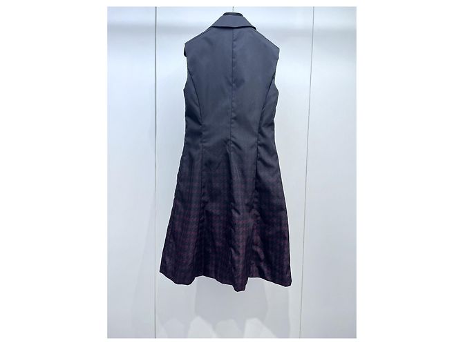 Prada Gradient Houndstooth Polyamide Dress - view 2