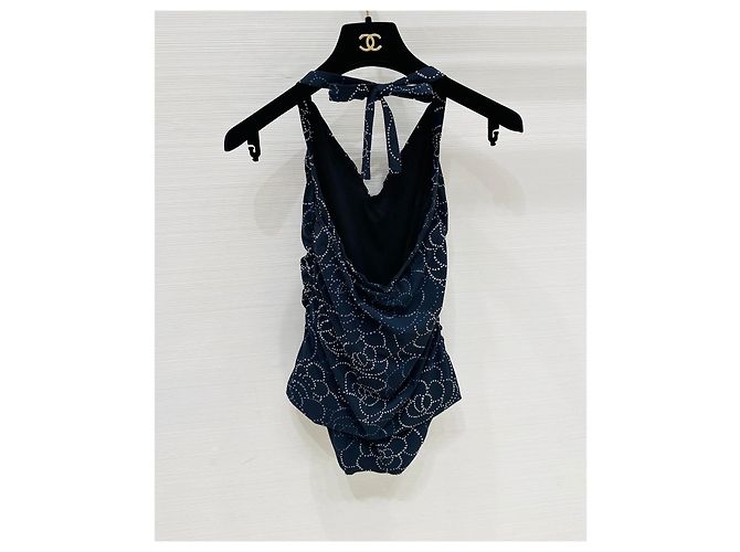 Chanel Bademode Navy Camellia Muster - Ansicht 2