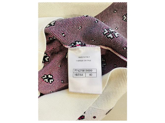 Chanel Strickware aus Seide mit Kleemuster und Polokragen - Ansicht 8