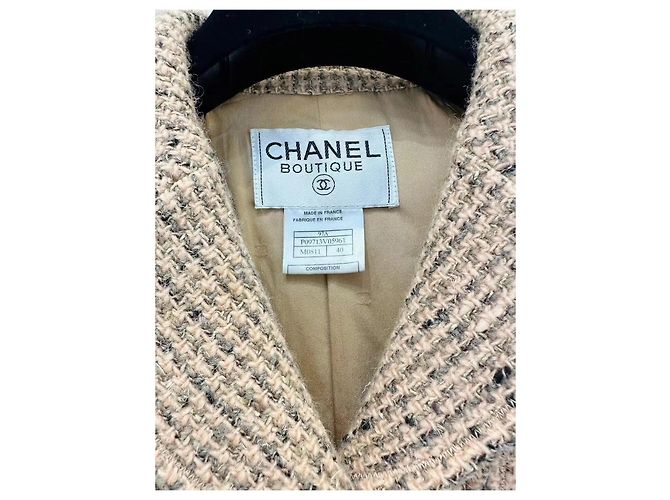 Chaqueta Chanel de tweed beige - vista 2