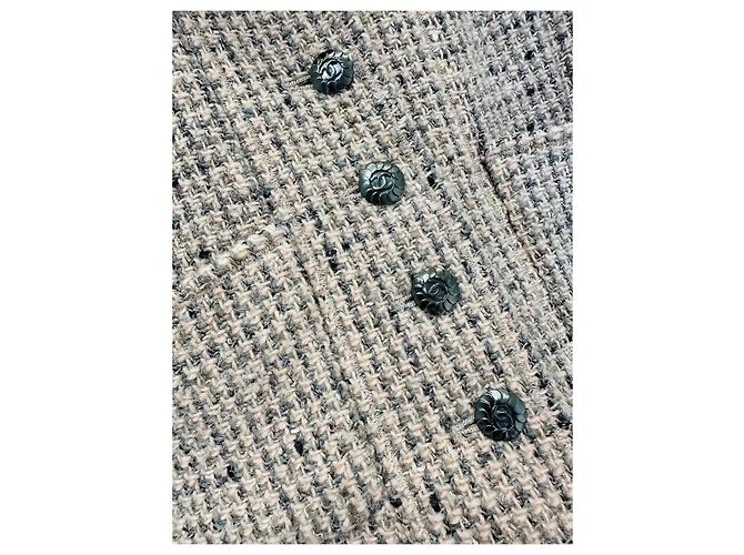 Chaqueta Chanel de tweed beige - vista 3