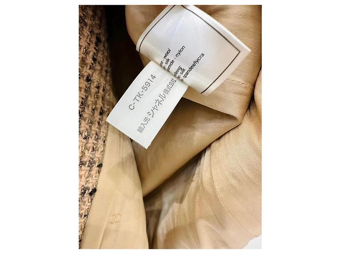 Chaqueta Chanel de tweed beige - vista 4