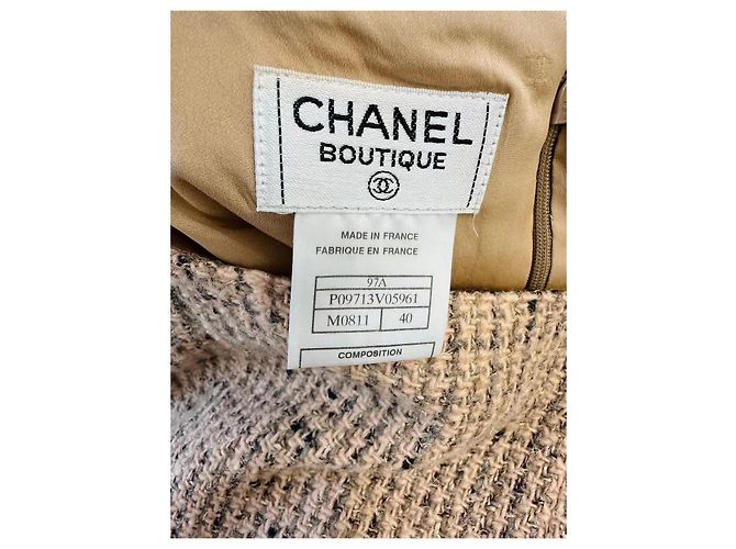 Chaqueta Chanel de tweed beige - vista 7