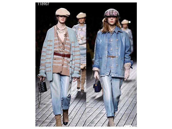Vaqueros Chanel Azules Tie-Dye Denim - vista 7