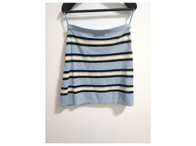 Falda de punto Miu Miu a rayas azules y blancas - vista 2