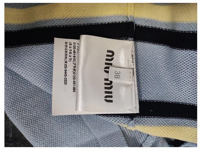 Falda de punto Miu Miu a rayas azules y blancas - vista 4