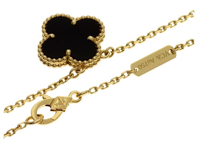 Collar Alhambra de oro amarillo de 18K y ónix Van Cleef & Arpels - vista 2