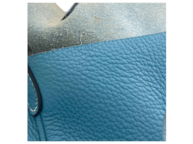 Hermès Hermes Mainjoire MM Blue Jean Handtasche - Ansicht 10