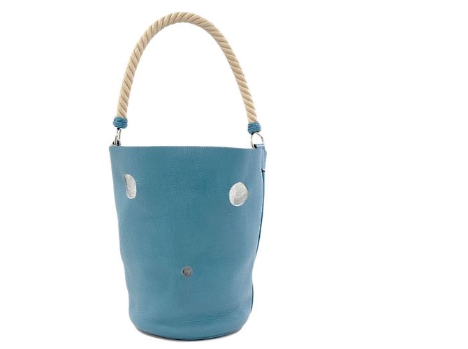 Hermès Hermes Mainjoire MM Blue Jean Handtasche - Ansicht 2