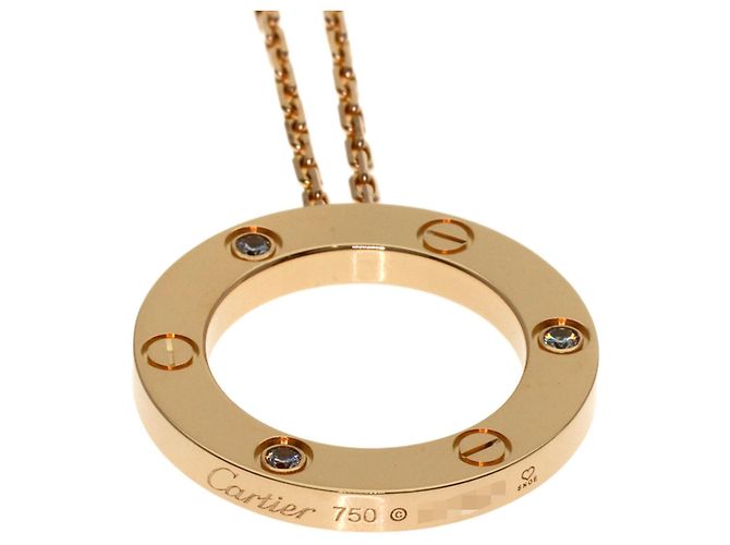 Collana Cartier Love Circle 3P Diamanti - vista 4
