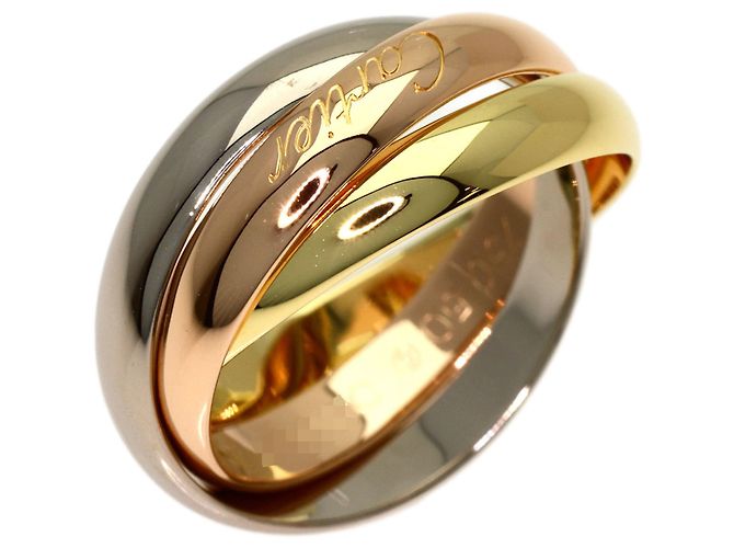 Anello Cartier Trinity in oro rosa bianco e giallo 18K - vista 2