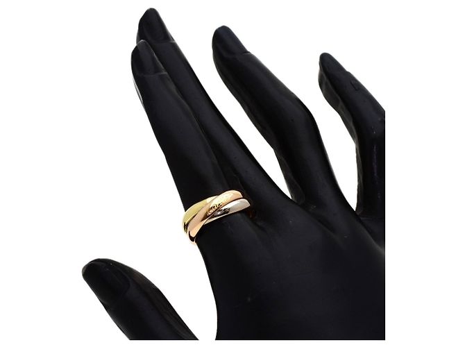 Anello Cartier Trinity in oro rosa bianco e giallo 18K - vista 4
