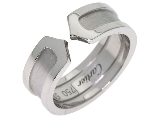 Anello fede Cartier C2 da donna in oro bianco 18K - vista 2