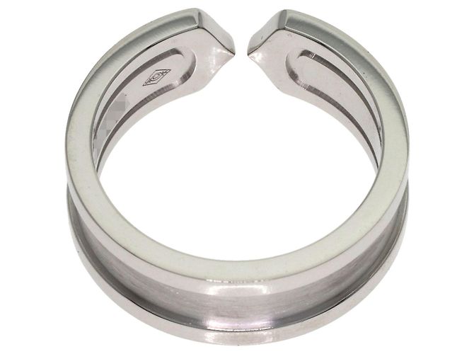 Anello fede Cartier C2 da donna in oro bianco 18K - vista 4