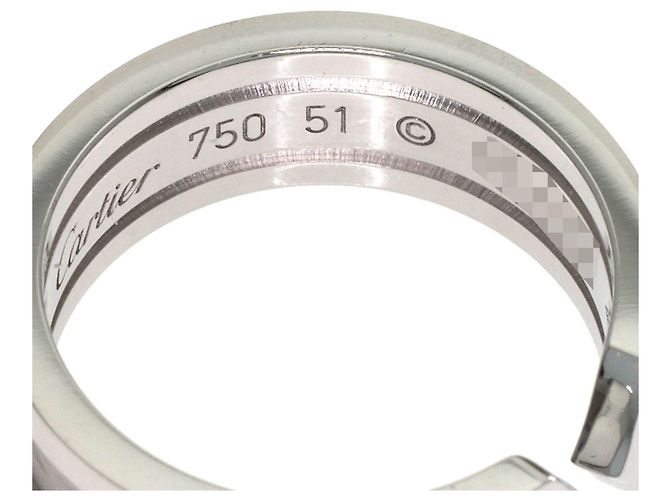 Anello fede Cartier C2 da donna in oro bianco 18K - vista 5
