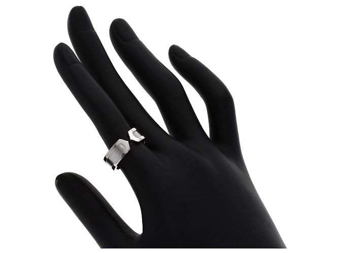 Anello fede Cartier C2 da donna in oro bianco 18K - vista 6