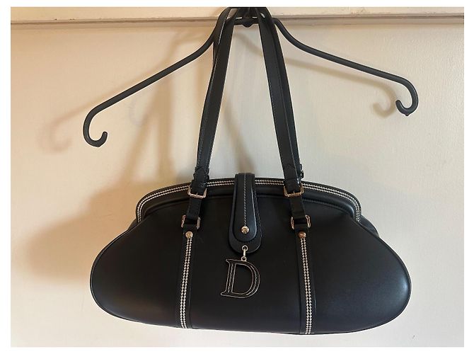 Borsa a mano Christian Dior Detective in pelle nera - vista 5