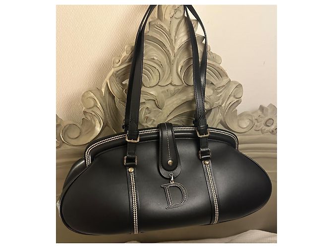 Borsa a mano Christian Dior Detective in pelle nera - vista 7