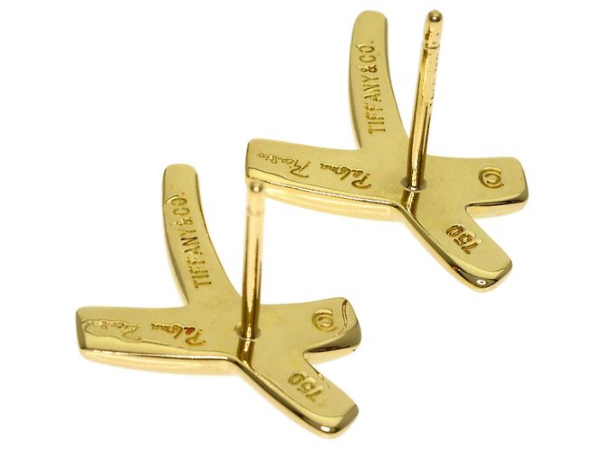 Autre Marque Orecchini Tiffany Graffiti X Catchless in oro giallo 18K - vista 2