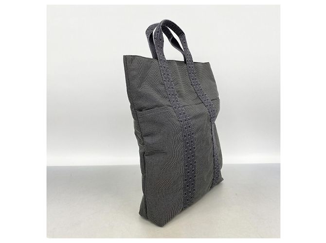 Hermès Saco Tote Hermes em nylon cinza - vista 2