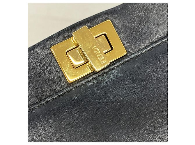Fendi Mini Peekaboo Leder-Handtasche - Ansicht 11
