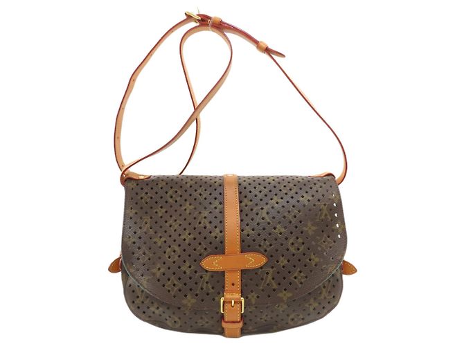 Borsa a tracolla Louis Vuitton Monogram Saumur 30 Perfo - vista 2