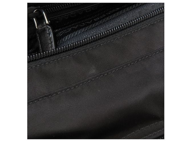 Prada BR4376 2-Way Nylon Handtasche mit Logo-Hardware - Ansicht 10