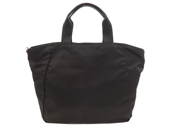 Prada BR4376 2-Way Nylon Handtasche mit Logo-Hardware - Ansicht 2
