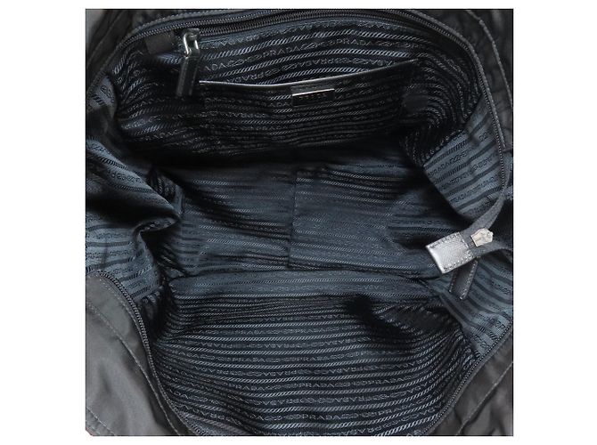 Prada BR4376 2-Way Nylon Handtasche mit Logo-Hardware - Ansicht 5