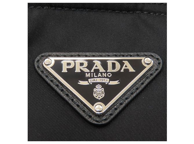 Prada BR4376 2-Way Nylon Handtasche mit Logo-Hardware - Ansicht 7